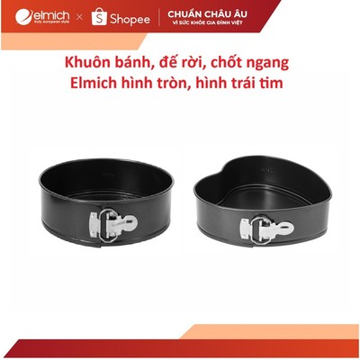Khuôn bánh, đế rời, chốt ngang inox Elmich các hình