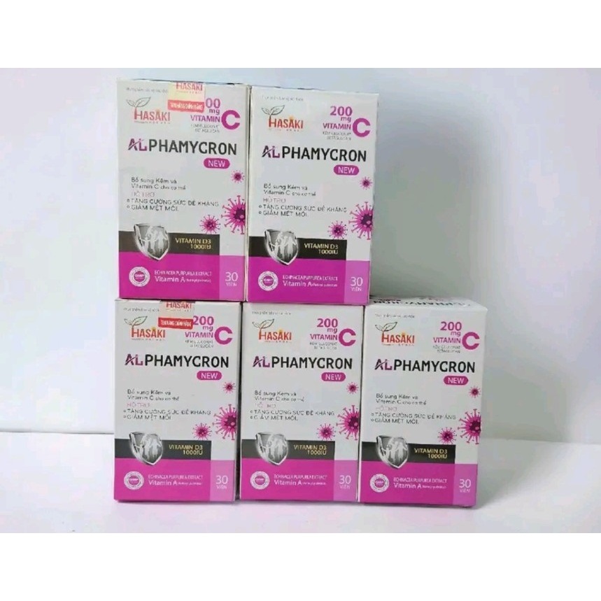 COMBO 5 Hộp Viên uống ALPHAMYCRON tăng miễn dịch đào thải HPV
