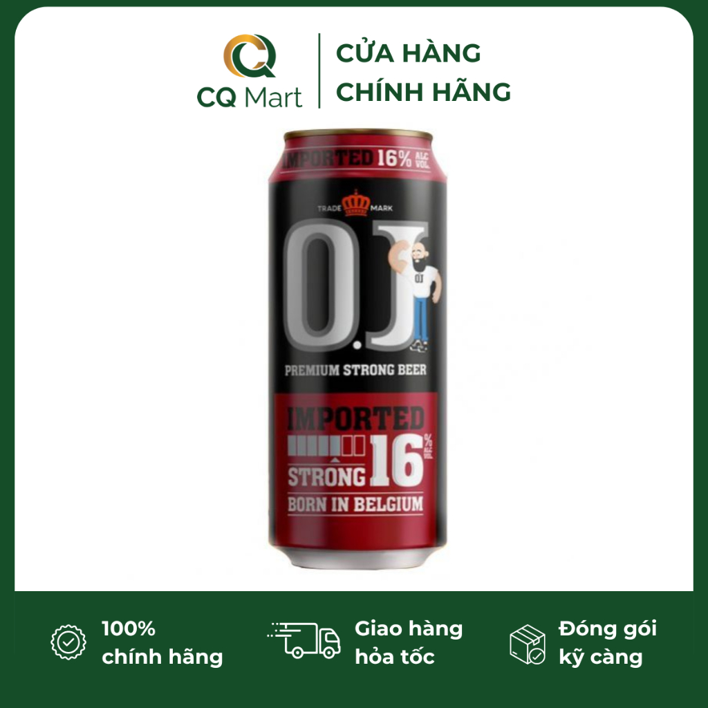 [ Hoả tốc] Bia Bỉ O.J 16% Lon 500ml