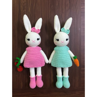Thú len nhồi bông handmade - Thỏ len handmade (35cm)