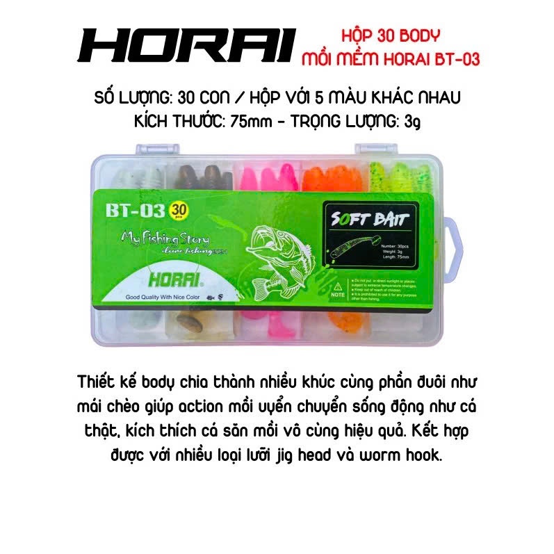 Mồi mềm Horai BT các loại