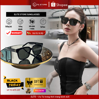 [HÀNG CHÍNH HÃNG] Kính thời trang cao cấp Nữ Y$L mắt đen và tráng gương siêu sang chảnh với Logo nổi tay kính chuẩn au