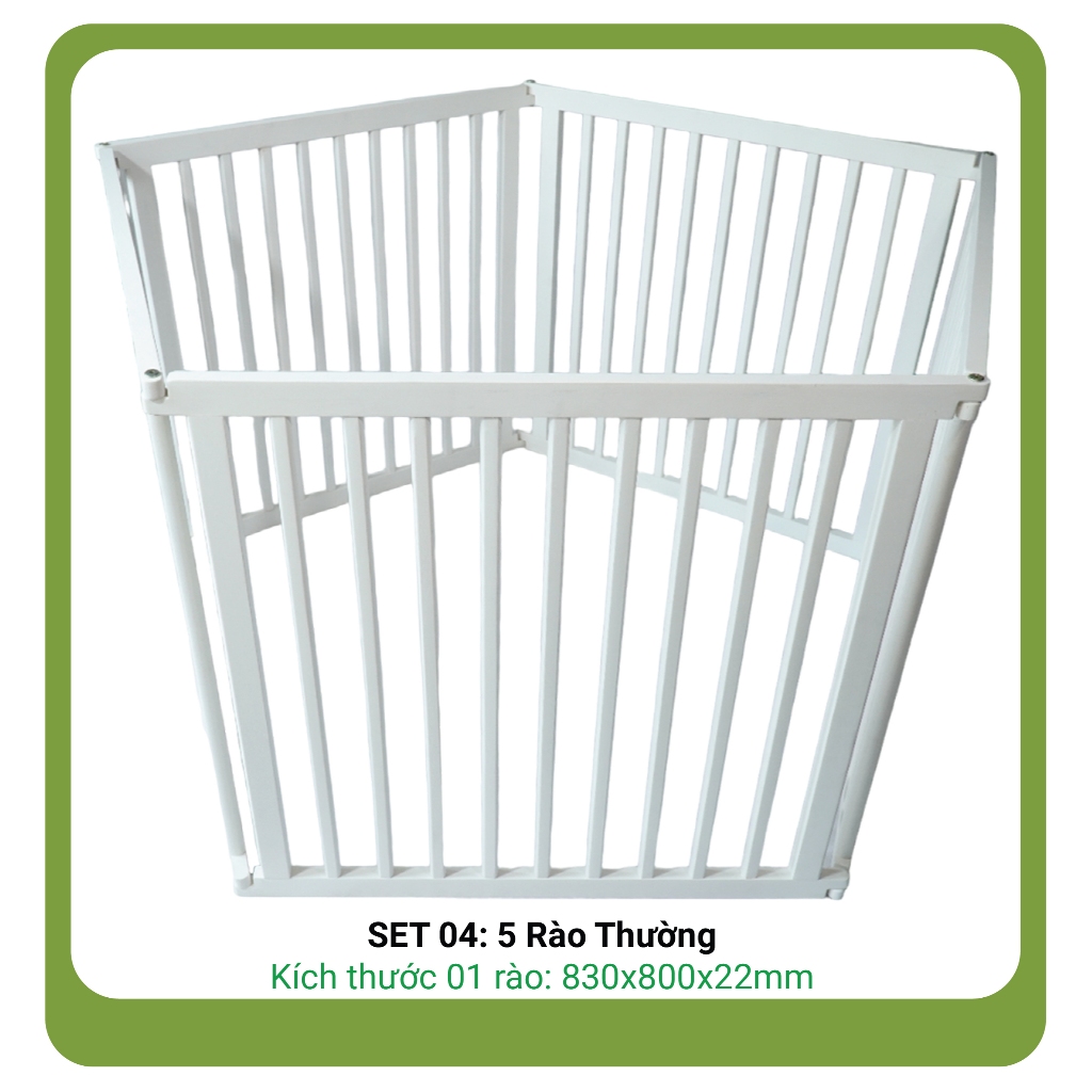 SET 4_SIZE L Quây cũi 3D cho bé_ rào chắn_bộ đệm cũi_Thanh chắn giường