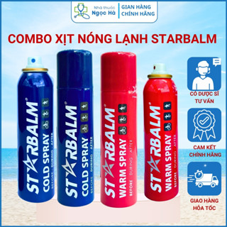 Combo Xịt Nóng và Xịt Lạnh Giảm Đau Thể Thao STARBALM 150ml - HÀ LAN Nhà thuốc Ngọc Hà