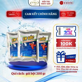 XỬ LÝ NƯỚC LỢN CỢN , HẤP THU KHÍ ĐỘC,TĂNG OXY,  LÀM SẠCH MÔI TRƯỜNG  AO NUÔI - EM GỐC - GÓI 200GR