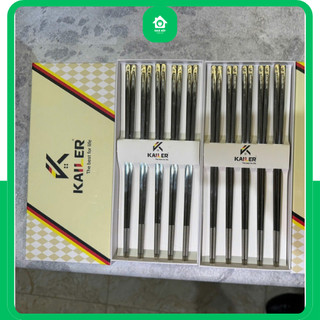  Hộp 10 Đũa Ăn Cơm Inox 316 Đũa Inox Chống Trượt Kailer Cao Cấp Chống Mốc Chống Trơn Trượt - Nhà Bếp Thiên Hà 