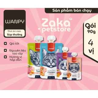 Súp thưởng cho mèo Wanpy 90GR - Nắp vặn