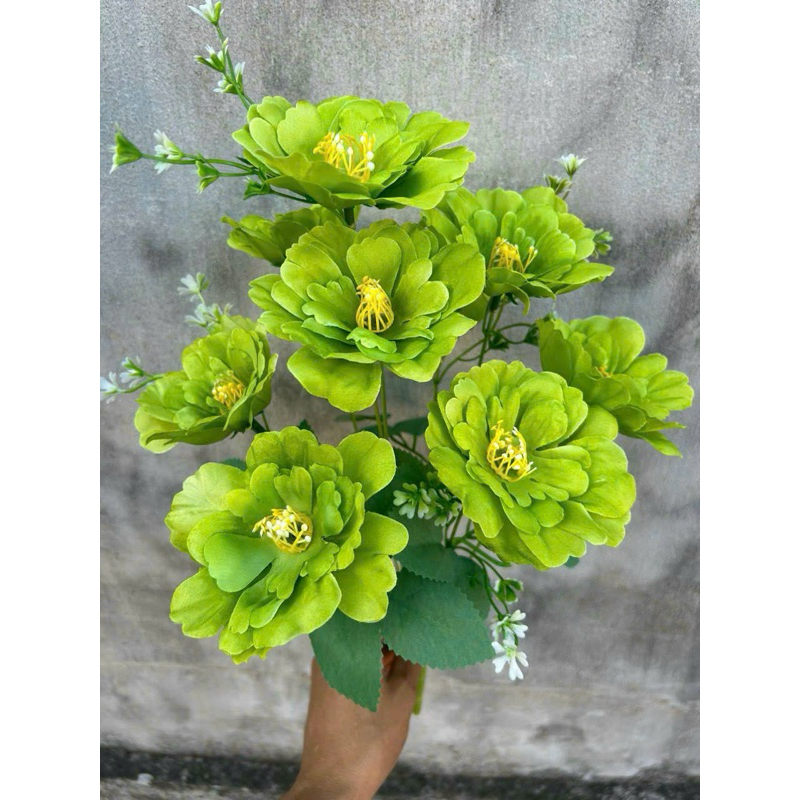 cụm trà nhật 7 bông - hoa lụa hoa giả🌷🌷