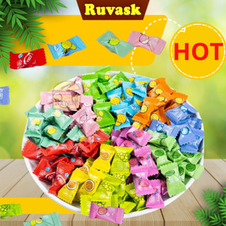 [500G] Kẹo Ngậm Thơm Miệng Vitamin C 12 Vị Hoa Quả Không Đường - Kẹo Ngậm Trái Cây Mix Vị Mát Lạnh - Kẹo Ăn Vặt Ruvask