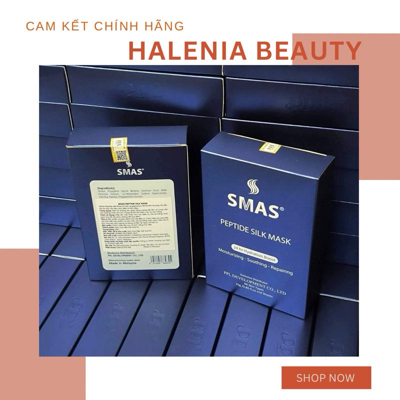 [CHÍNH HÃNG] Mặt Nạ Smas Cấp Ẩm, Phục Hồi, Tái Tạo Da - Smas Peptide Silk Mask Nhật Bản Dành Cho Da 