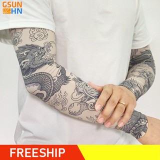  Găng Tay Hình Xăm Chống Nắng Nam Cao Cấp - Găng Tay Dài Vải Lụa Băng Lycra Bền Co Giãn Không Bai Xù GSUN HN 