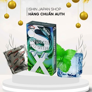 (10 cái/hộp) Bao cao su Sagami Bạc Hà Nhật Bản Spearmint - Hương bạc hà - Hộp 10 chiếc