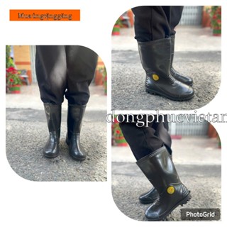  Ủng cao su đen. Ủng lội nước Ủng đi mưa Ủng bảo hộ lao động Ủng nhựa đi cấy Ủng làm vườn màu đen 