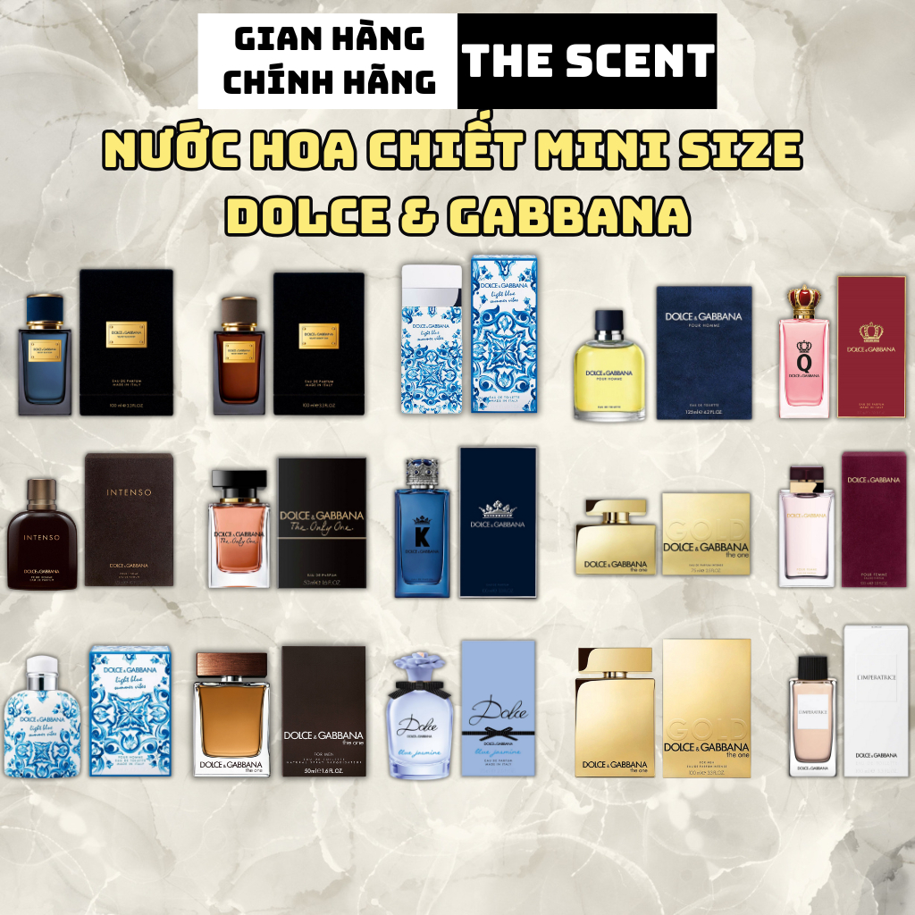 Nước Hoa Chiết Dolce & Gabbana Chính Hãng, Nước Hoa Nữ Thơm Lâu Dolce & Gabbana Mini Size, Nước Hoa 