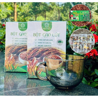 Combo 2 hộp Bột gạo lứt NALEE mỗi hộp 500gr giảm cân lợi sữa tặng kèm ly thủy tinh + 5 gói trà dưỡng nhan+ thẻ cào