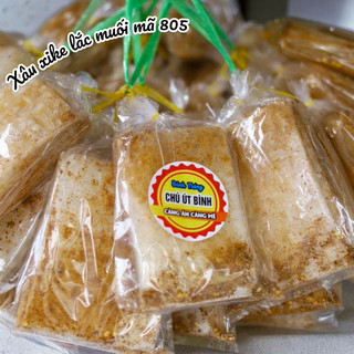   Mã 805  Bánh Tráng Xike Lắc Muối Nhuyễn Đen Út Bình  1 Xâu 10 Bịch - Chay Mặn Đều Dùng Được  