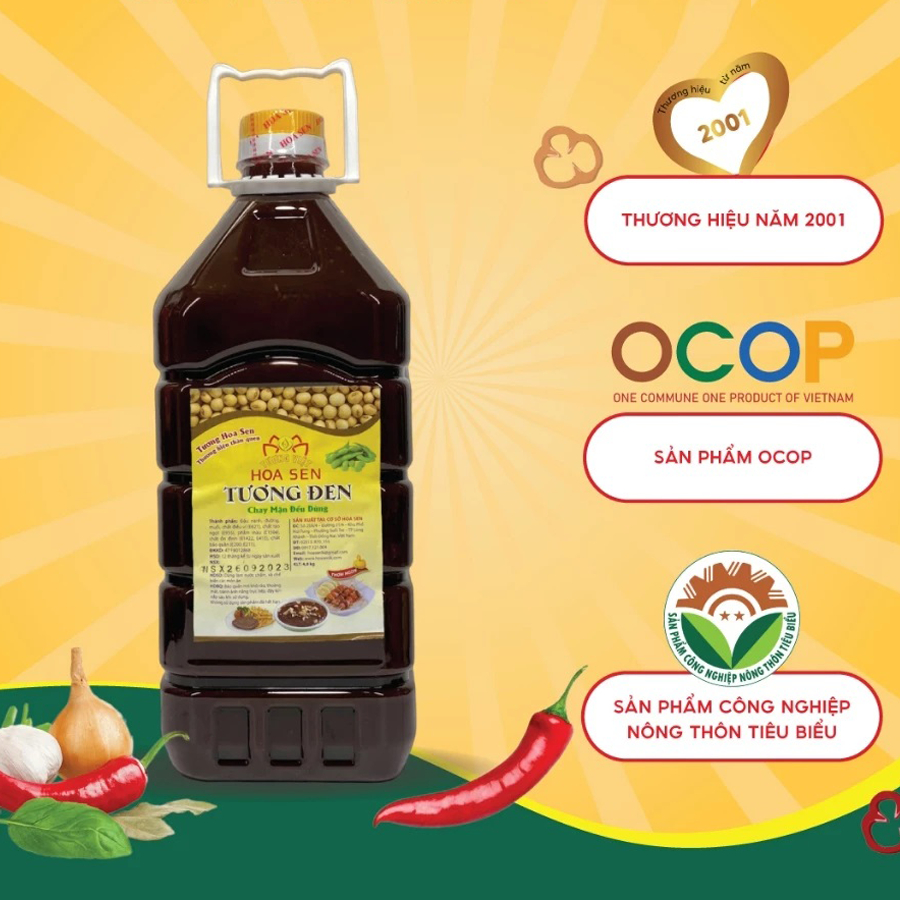 Tương đen can 4,8kg - Tương Việt Hoa Sen
