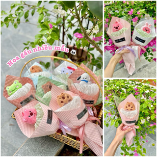   Hoả Tốc  Bó hoa gấu 1 bông nhiều mẫu quà tặng lễ 8 3 cho người yêu xinh xắn đáng yêu Quà tặng gấu bông tập thể lớp học 