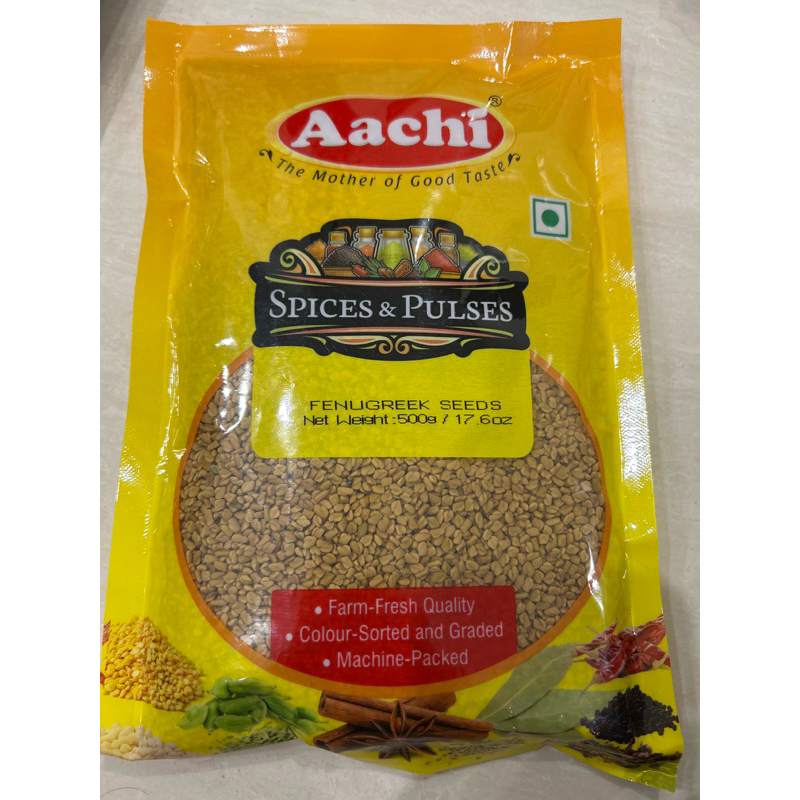 FENUGREEK SEEDS AACHI 500g Hạt Methi Ấn Độ Fenugreek Methi Seeds 500gr