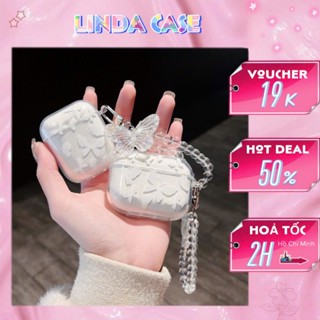 Vỏ tai nghe không dây cho airpod 1/2/3/4 Pro Pro2 kèm móc khóa case airpods silicon mềm