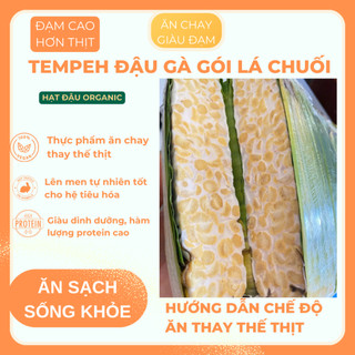 Tempeh đậu gà gói lá chuối organic giàu đạm, giàu chất dinh dưỡng đặc biệt cho người ăn chay