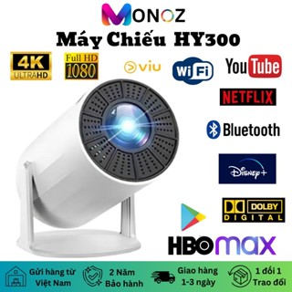 ⭐MONOZ⭐Máy chiếu mini HY300 đa kết nối điện thoại di động Wifi Bluetooth Android HDMI USB Projector