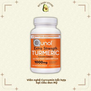 Viên uống nghệ Nano Curcumin kết hợp với hạt tiêu đen Mỹ Qunol (Bay Air - Đủ Bill)