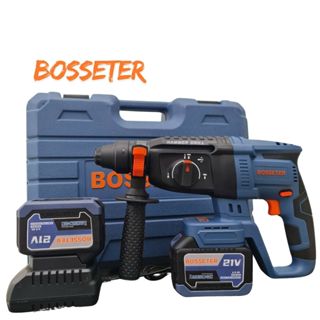 Khoan Đục Bê Tông Pin Bosseter Bt-5808r, Chân Pin Phổ Thông Makita, 3 Chức Năng, Bộ 2 Pin Khủng 15 seo, Ruột Đồng