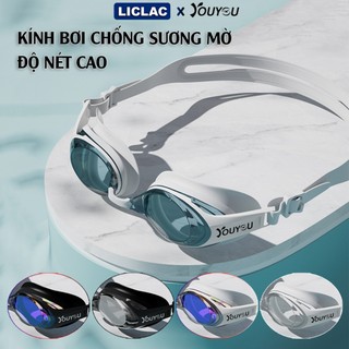  Kính Bơi Cao Cấp Youyou chống sương mờ viền Silicon mềm chống nước - Kính Bơi Tráng Gương KB61217 