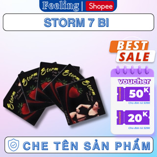 Combo 10 Hộp Bao Cao Su Bi STORM - 7 Bi Lớn, Hương Dâu Bi Lớn Kich Thích Mạnh Mẽ Cho Phái Nữ.  - Toptoy
