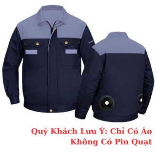 Áo điều hoà (Không Có Pin Quạt) Áo Quạt giá rẻ 2 lớp, lắp 2 quạt chất kaki dày dặn , thoáng mát