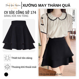  Chân Váy 2 Tầng Bèo Dáng Xòe Có Quần Bảo Hộ Chất Mango Co Giãn 4 Chiều Cao Cấp Váy Chữ A Công Sở TQ Fashion 174 