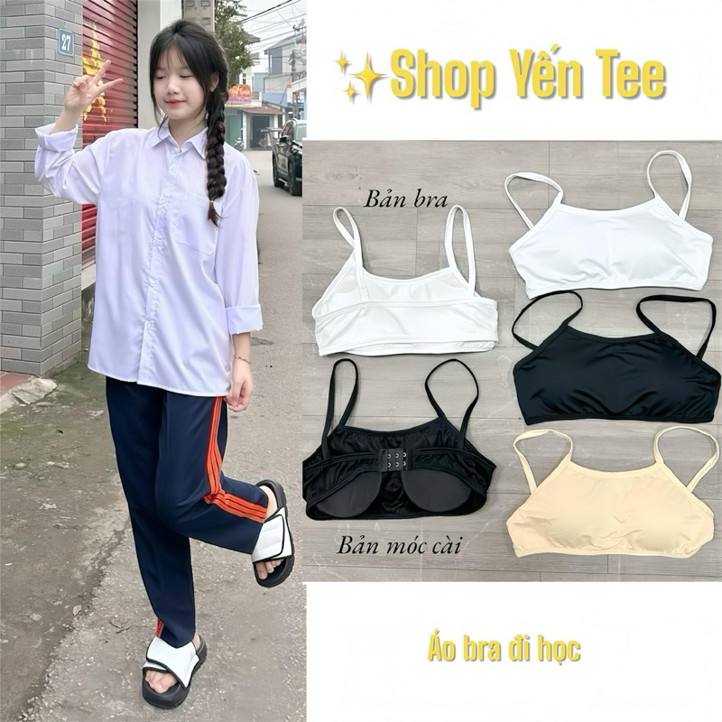 Áo lót bra co dãn 4 chiều thiết kế đơn giản nhẹ êm đệm vừa Yến Tee Shop #015