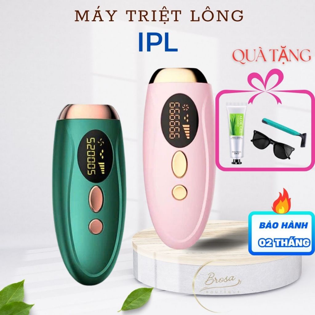  Máy triệt lông mini cầm tay IPL triệt lông vĩnh viễn lông nách tay chân bikini tại nhà Brosa 
