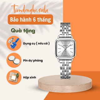 Đồng hồ nữ đẹp đeo tay nữ chính hãng NAIDU mặt vuông 26mm giá rẻ có chống nước  - SULABEU