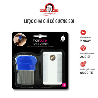 Lược Chải Chí/ Trứng Chấy UNCLE BILLS Thép Không Gỉ Kèm Lược Có Gương Soi - AH2250