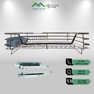 GIÁ KỆ CHÉN BÁT NAN DẸT INOX 304 RAY ÂM GIẢM CHẤN CAO CẤP- BẢO HÀNH HAN GỈ VĨNH VIỄN