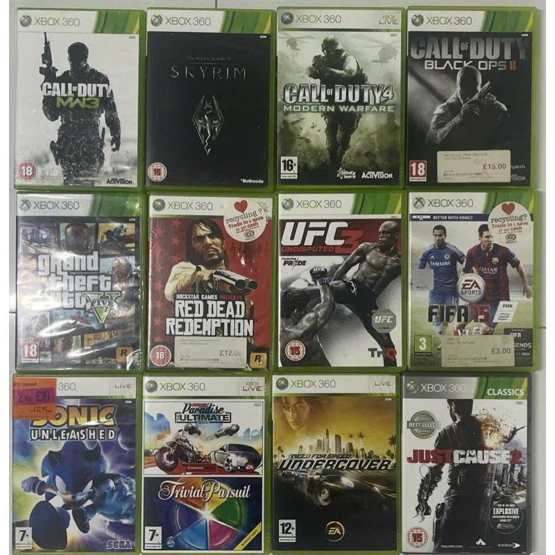 Đĩa game Xbox 360 GTA V, Skyrim, Call Of Duty, Red Dead Redemption, Sonic Unleashed, FiFa