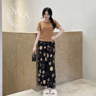 Sét Đồ Bộ Nữ lai Bèo Quần lụa áo thun tăm Xuong May MKA