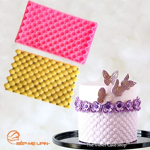 Khuôn silicon ốp viền mắt cáo bánh rau câu sinh nhật fondant 18cm