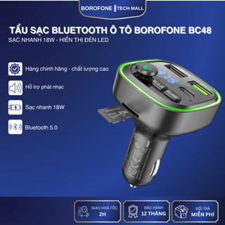  Tẩu Nghe Nhạc Bluetooth MP3 Borofone BC48 - Kiêm Sạc Nhanh Ô Tô Âm Thanh Hay BH 12 Tháng 