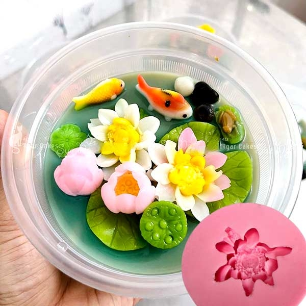 Khuôn silicon hoa sen súng nở mã ss6