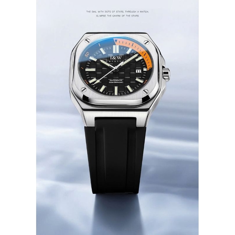 [Chính Hãng 100%]Đồng Hồ Nam I&W Carnival IW673G (683G) 673 Máy Cơ (Automatic)Kính Sapphiare Size 41