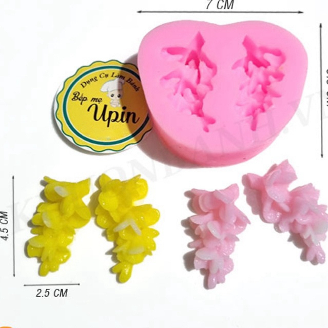 Khuôn silicon chùm hoa dây mã x22