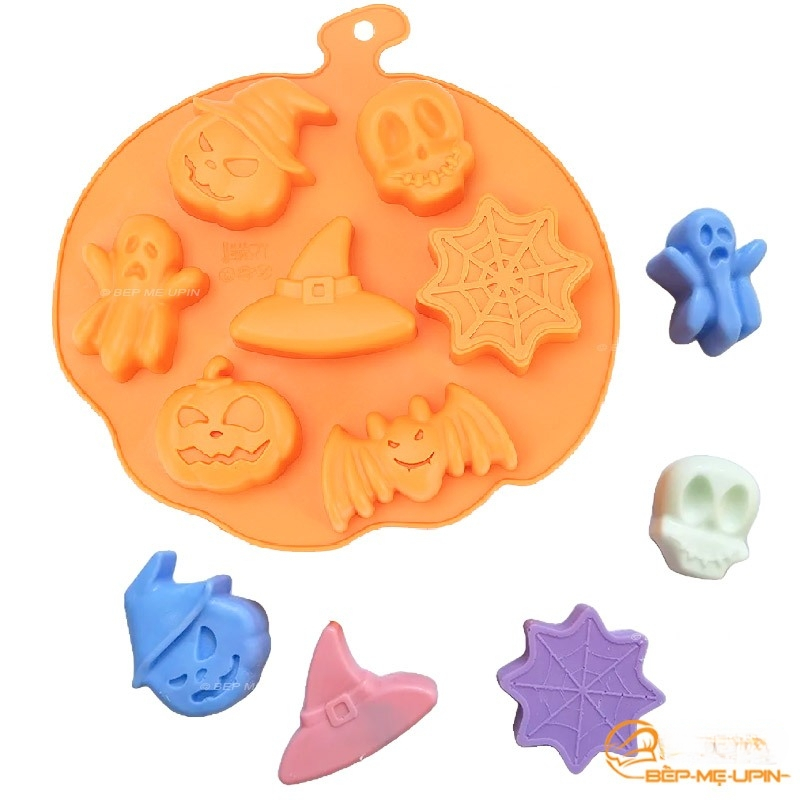 Khuôn bánh silicon lễ hộ halloween bí ngô hóa trang