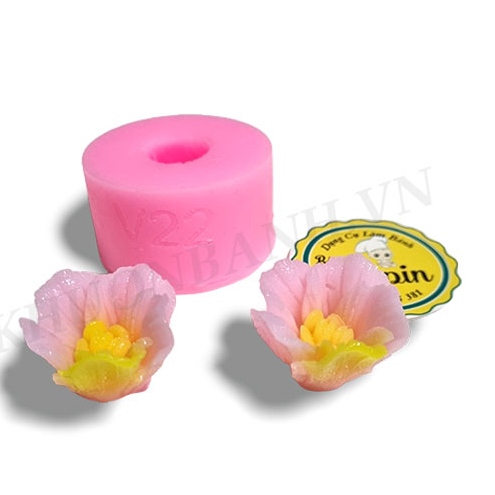 Khuôn silicon bông hoa mã V22