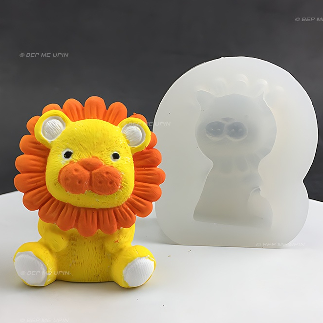 Khuôn silicon sư tử ngồi