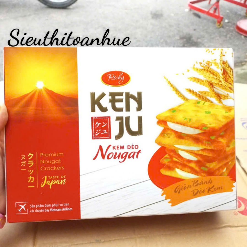 Bánh Quy Kem Dẻo Nougat Kenju Richy 186g/279g
