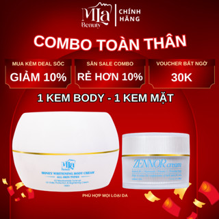 Combo Kem Dưỡng Trắng Da Body Honey Whitening 150G + Kem Face Mờ Nám Tàn Nhang Zennor Mla Beauty 15G
