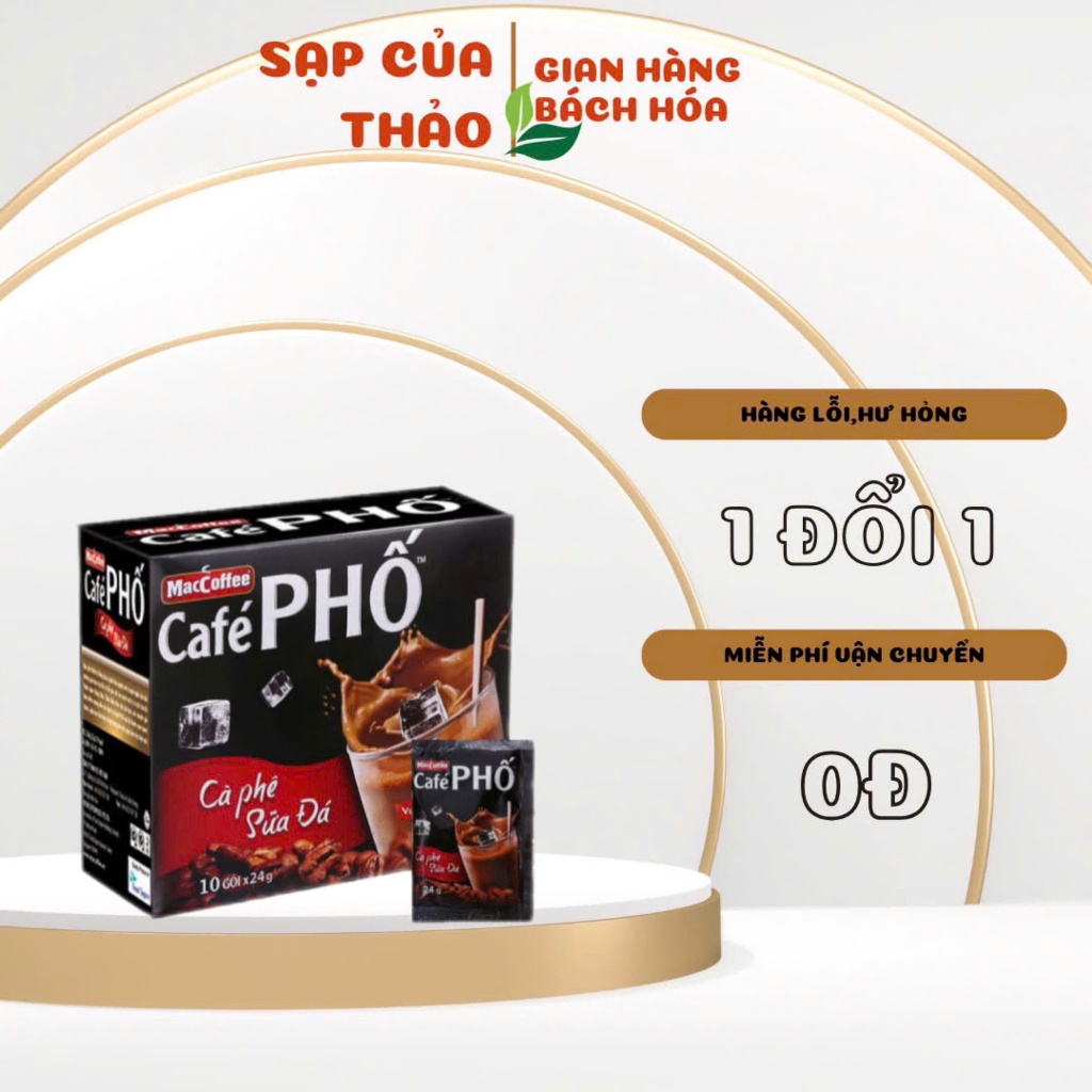 Cà phê sữa đá MacCoffee Café Phố 240g